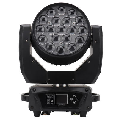 RGBW Moving Head Wash Light 19*15w Focal Mecânico Luz de Zoom LED